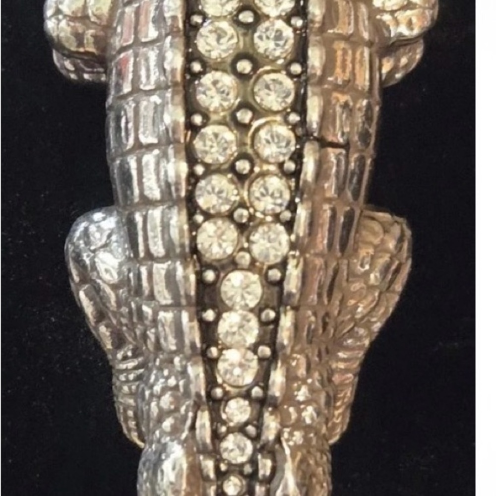 Brighton Silver Alligator Rhinestone Bracelet - Picture 4 of 9